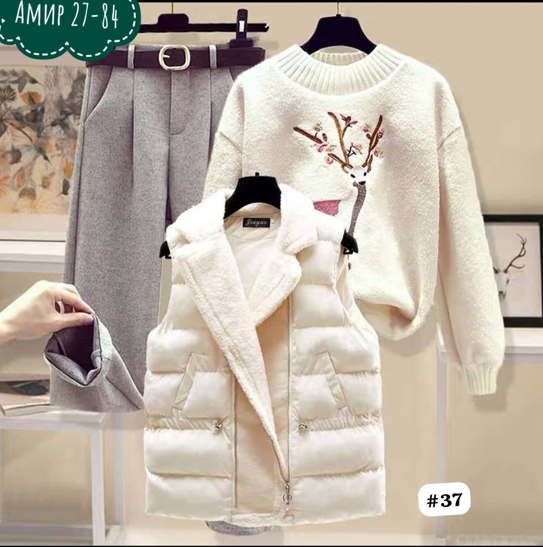 женской одежды,белый трикотажный костюм,костюм теплый,модный теплый костюм женский,костюм теплый женский