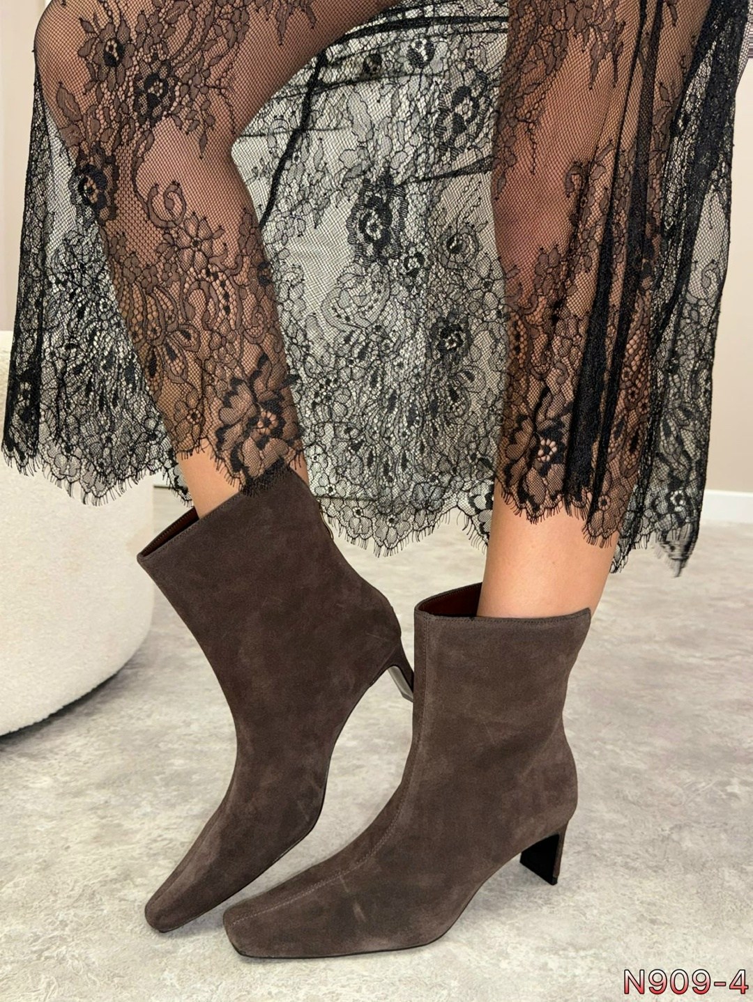 замшевые ботильоны,ботильоны демисезонные чулки на каблуке londri 306462715,,женские ботильоны,ботильоны