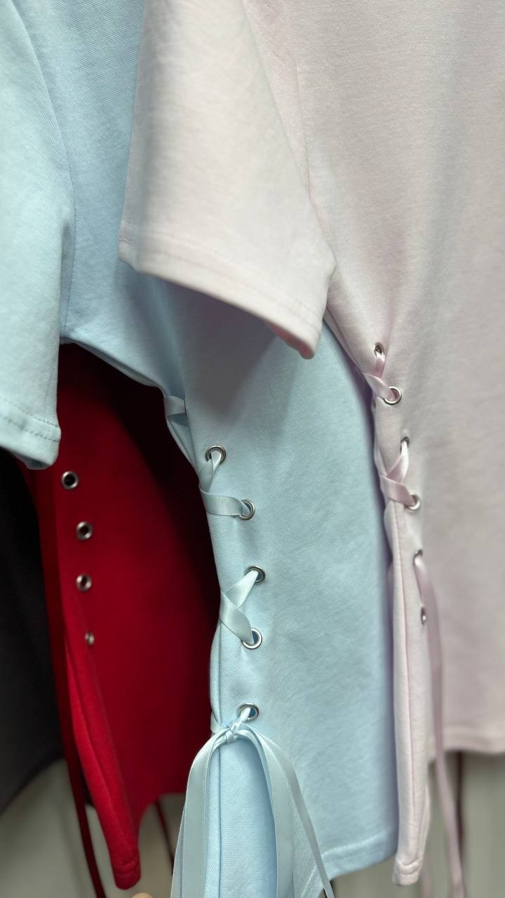 футболка с шнуровкой,футболки женская,летние женские футболки,женская футболка на шнуровке,топы модные