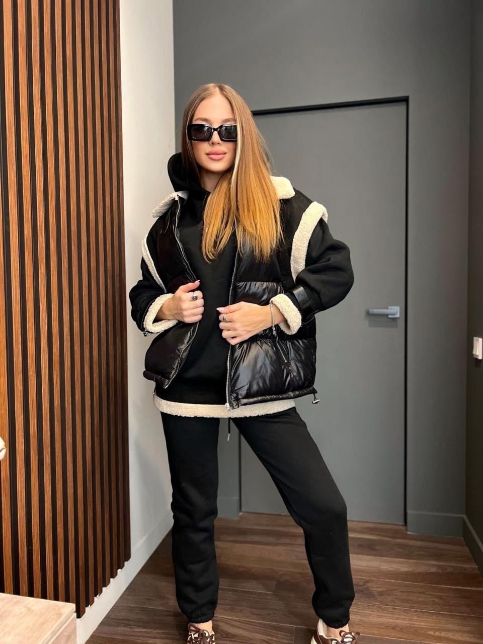 куртка женская,куртка зимняя женская модная из овчины черного цвета,куртка женская зимняя,женские пуховики,куртка женская из экокожи