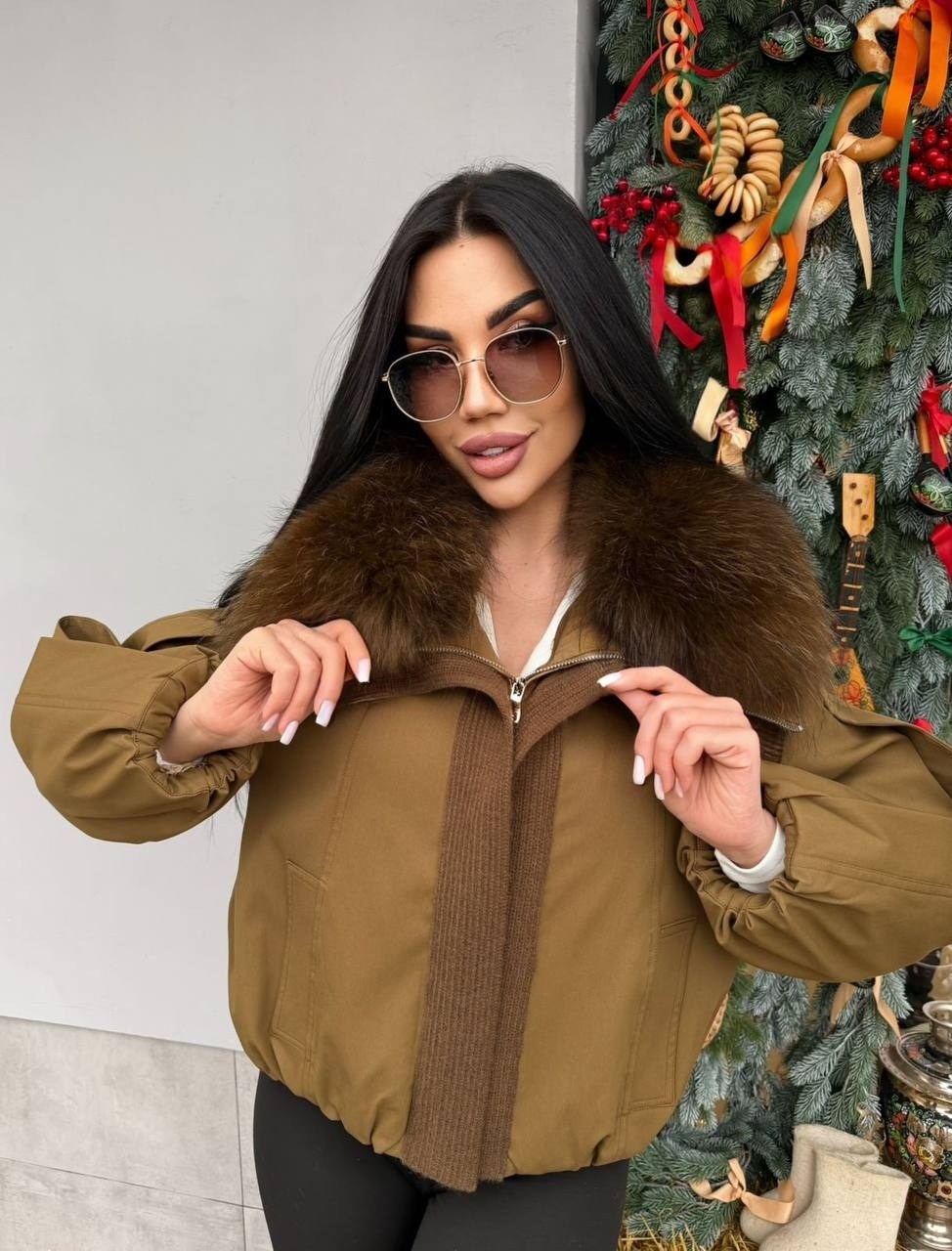 меховая куртка,женская куртка со съемным меховым воротником из меха енота,куртка с мехом,женская парка на натуральном меху укороченная куртка с лисьим мехом,модные пуховики с мехом