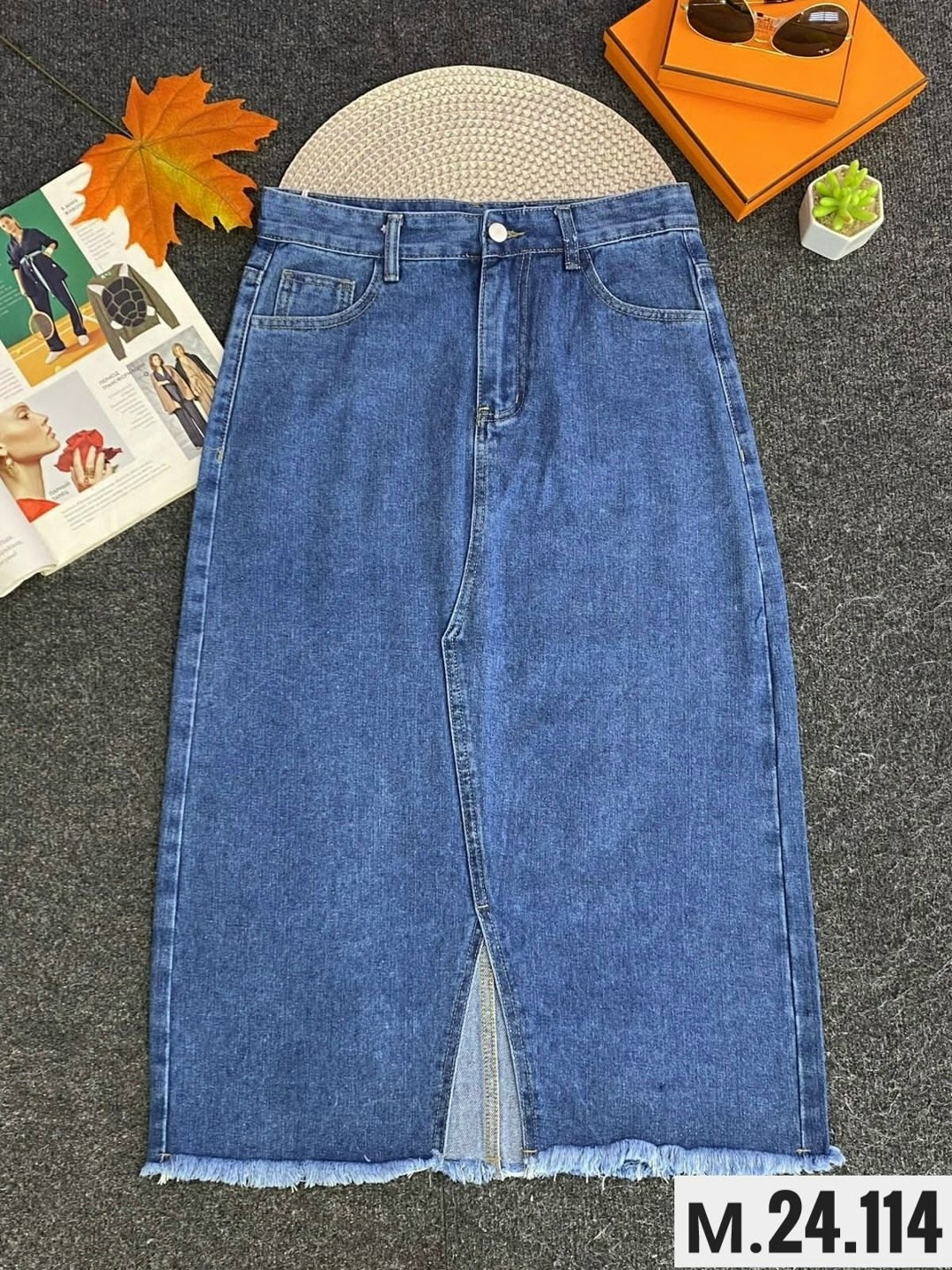 джинсовая юбка,длинная джинсовая юбка,джинсовая юбка макси,прямая джинсовая юбка,юбка джинсовая длинная с разрезом спереди niange