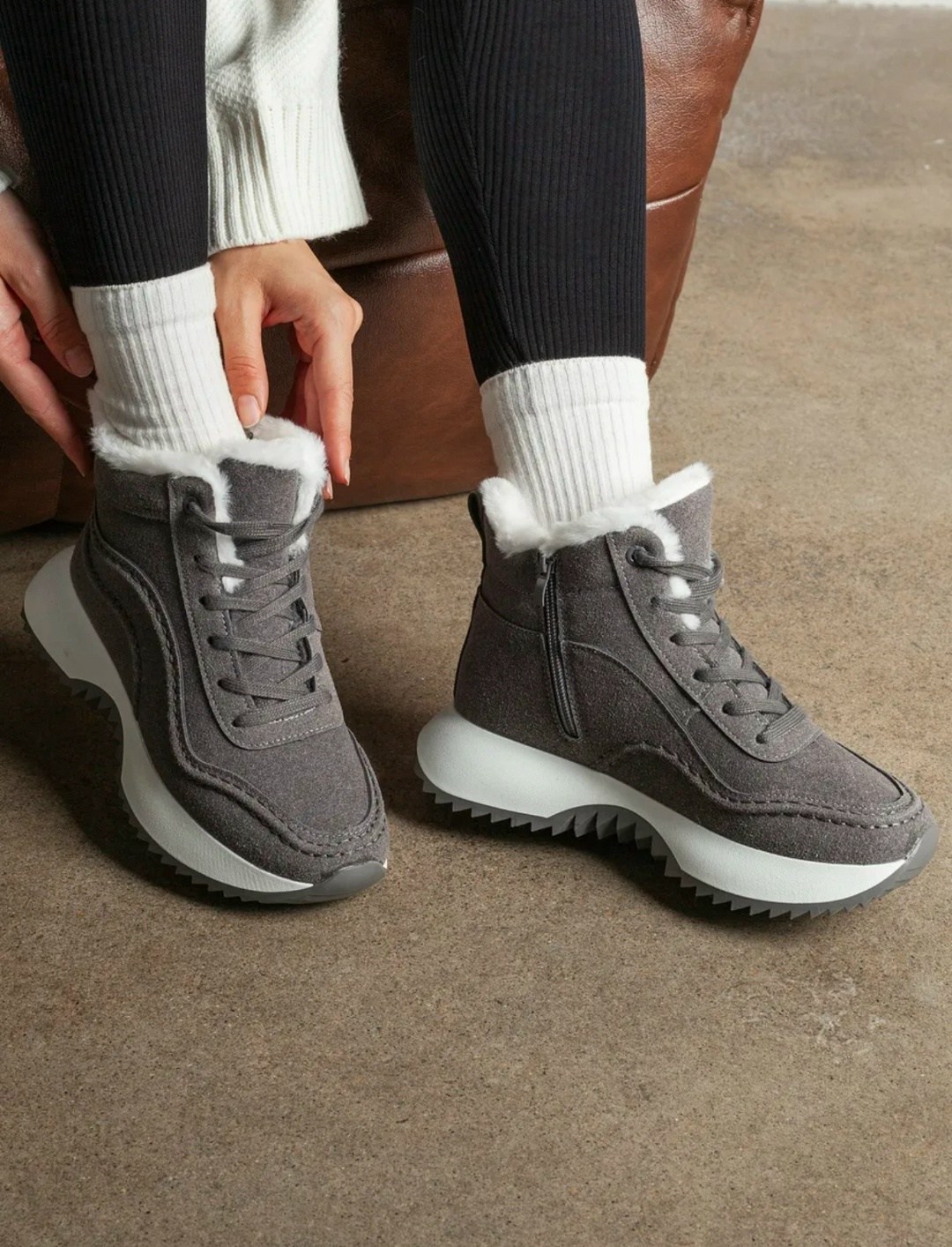 ботинки замшевые теплые спортивные baden цвет серый,кроссовки женские зимние с мехом,женские зимние кроссовки,,кроссовки зимние