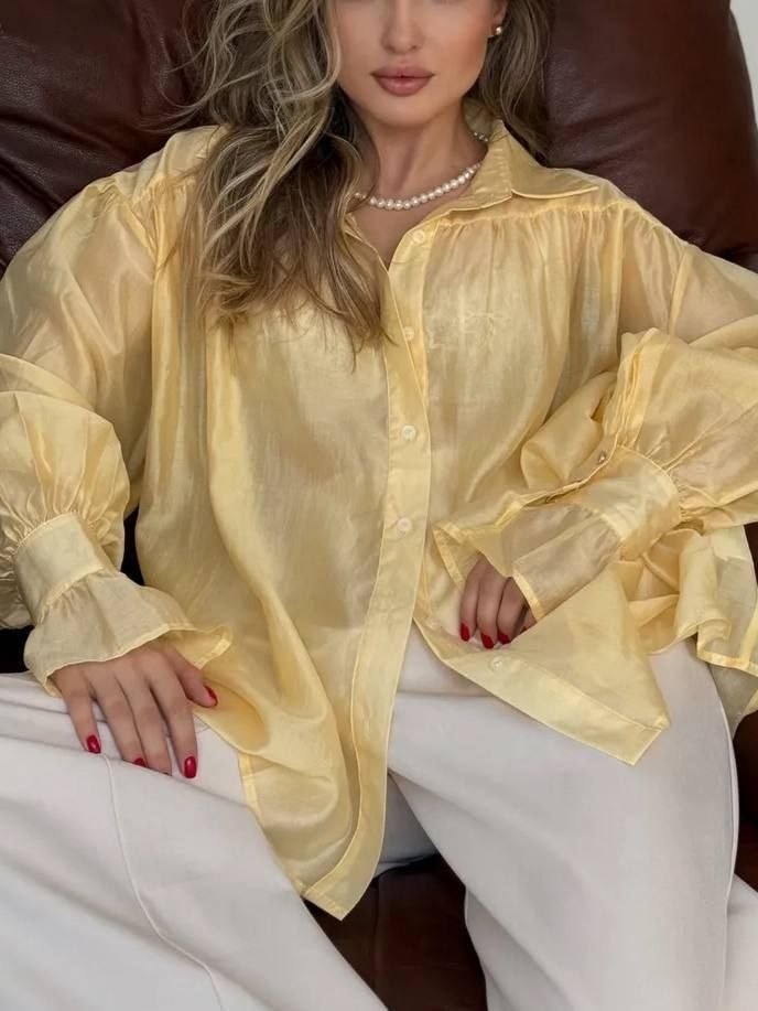 элегантная рубашка,блузка элегантная,рубашка с длинными рукавами фонариками,элегантные рубашки с длинным рукавом,блузка полупрозрачная свободная с рукавами-фонариками