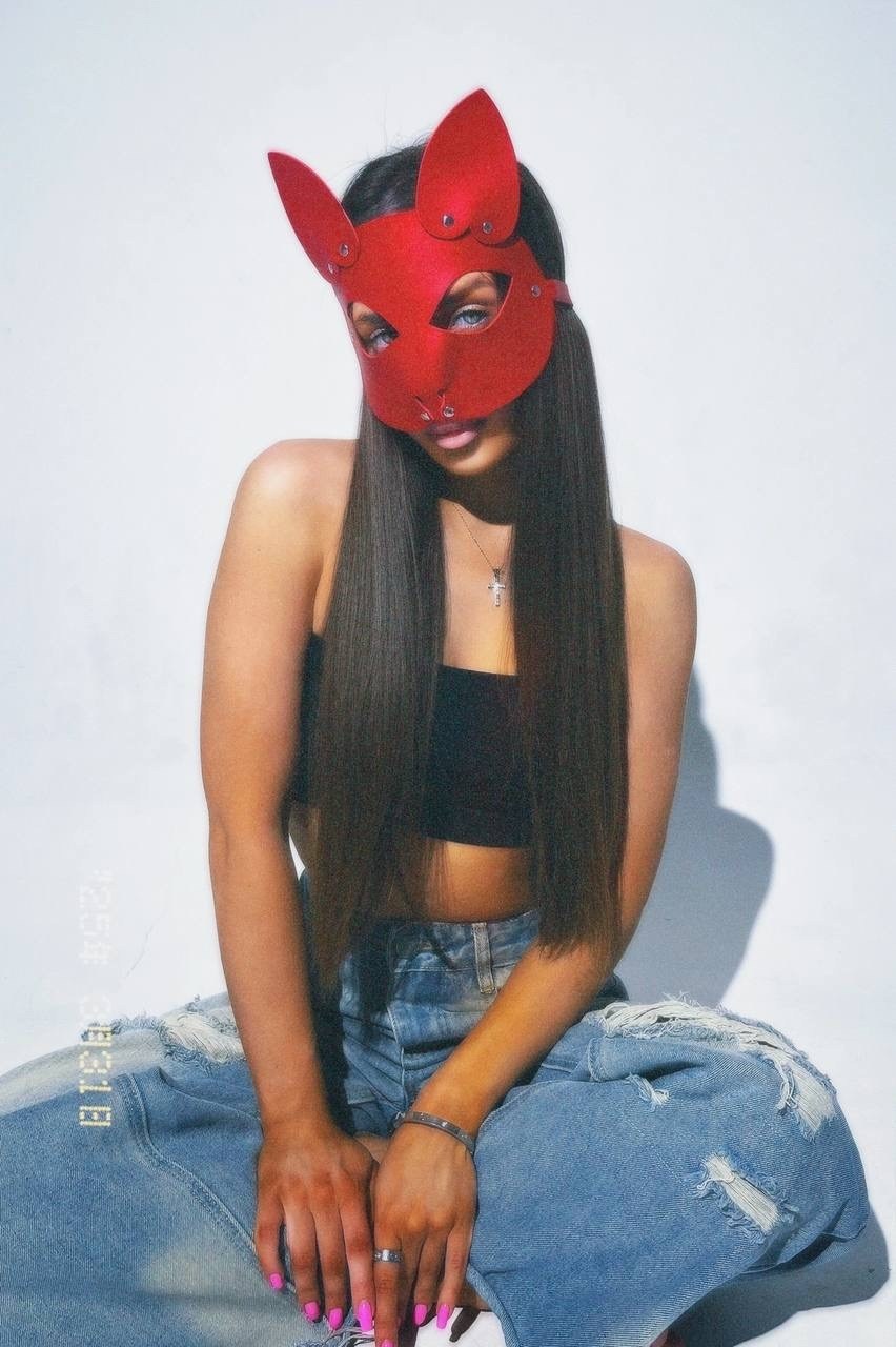 маска кошки кожаная,кожаная маска "кошка" isy mo,маска кошки,оригинальная черная маска "кошка" с ушками,маска кошечки