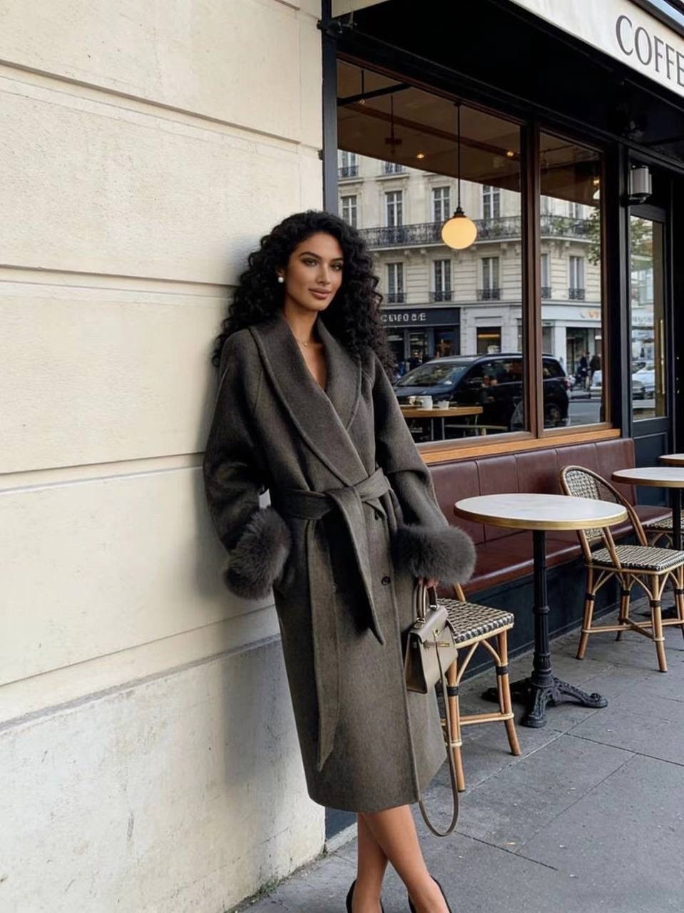 пальто женское,шерстяное пальто,кашемировое пальто женское с мехом,пальто зимнее,женское шерстяное пальто