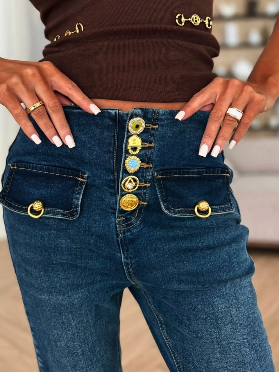 джинсы женские,elisabetta franchi jeans,джинсы,джинсы для женщин,джинсы на пуговицах