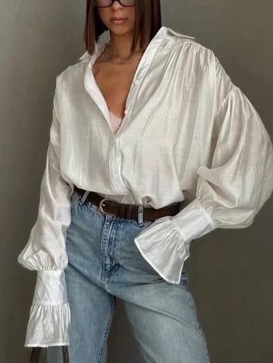 элегантная рубашка,блузка элегантная,рубашка с длинными рукавами фонариками,элегантные рубашки с длинным рукавом,блузка полупрозрачная свободная с рукавами-фонариками