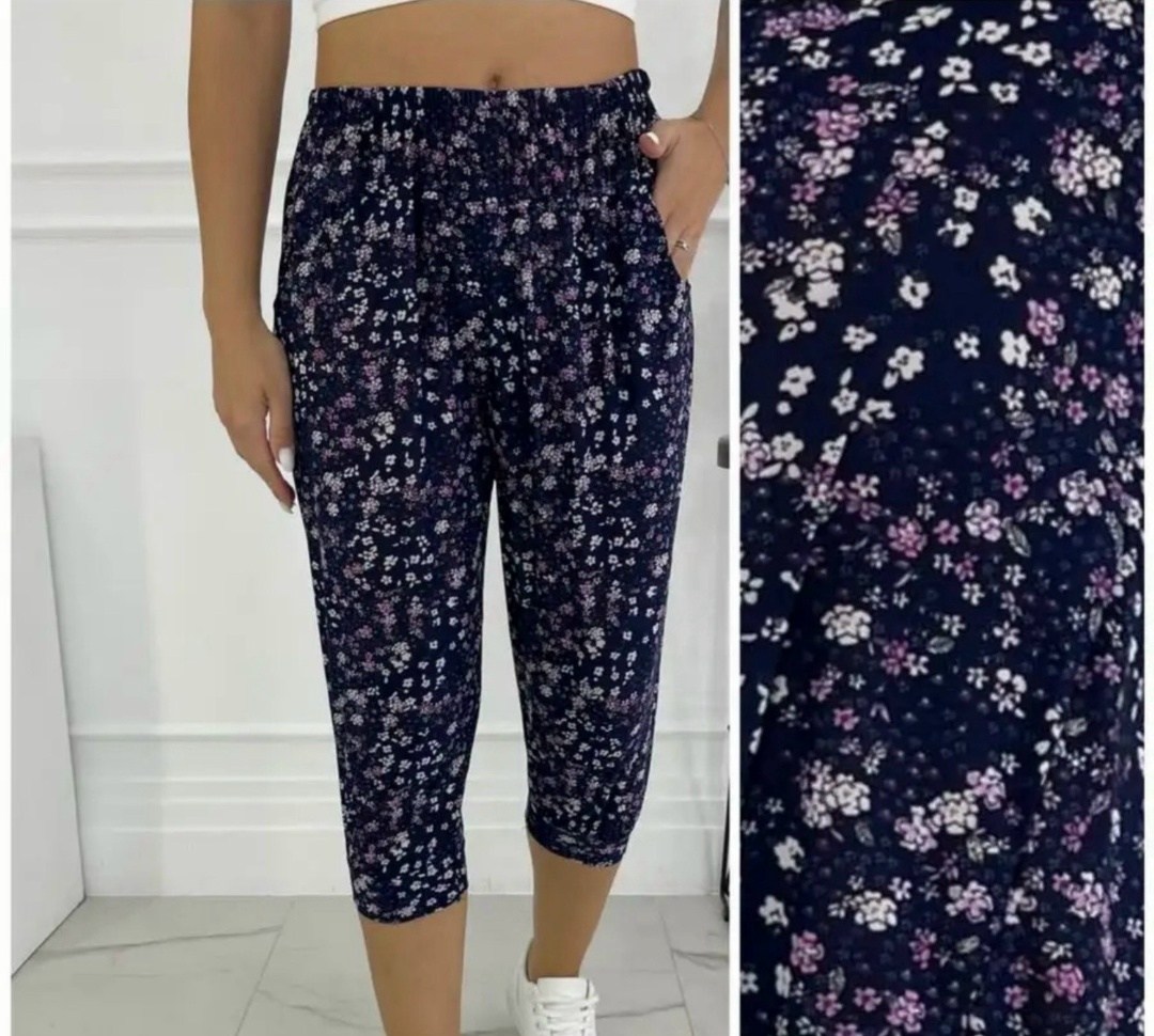 бриджи женские,бриджи капри,бриджи в цветочек,брюки бриджи,бриджи домашние