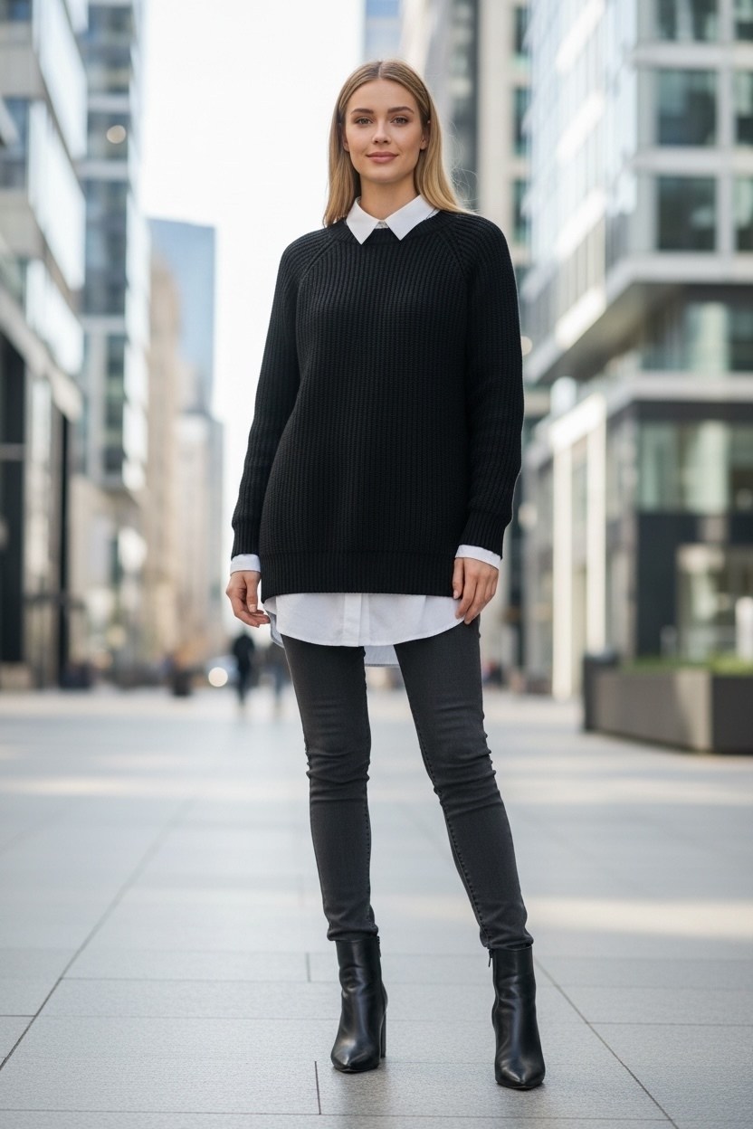 образ с зеленым свитером,свитер зеленый,джемпер зелёный,зеленый свитер женский,свитер с рубашкой