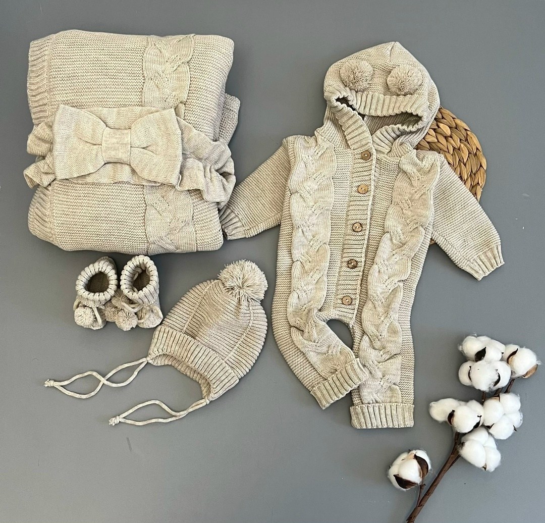 комплект на выписку для новорожденных,вязаный комплект на выписку,комплект на выписку вязаный 5 предметов молочный,комплект на выписку тося&бося новорожденные,комплект на выписку для новорожденного