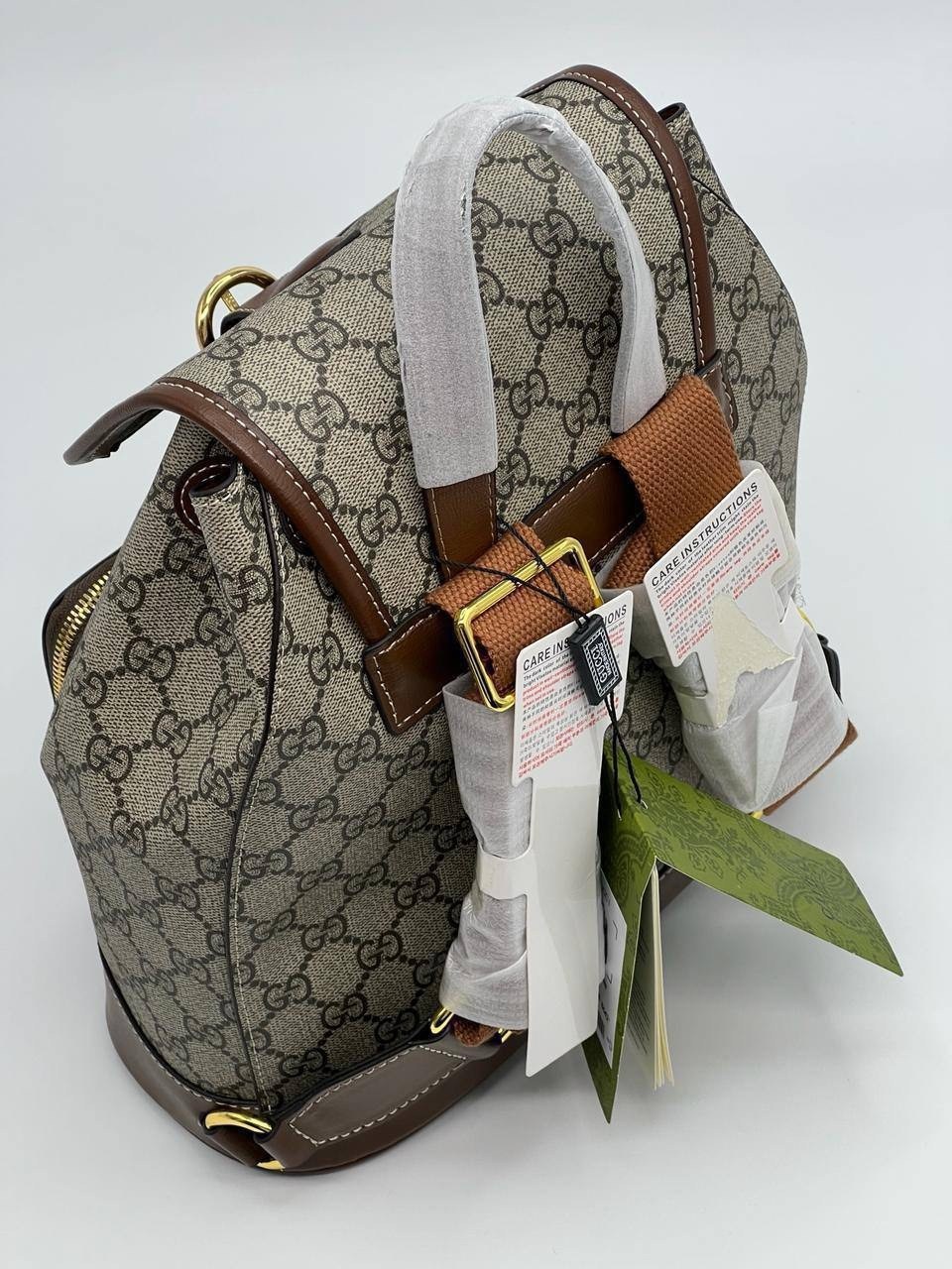 рюкзак gucci a123176 28/26/13 см коричнево-бежевый,рюкзак gucci,рюкзак gucci женский,женский коричневый рюкзак gg retro gucci,винтажный кожаный рюкзак gucci