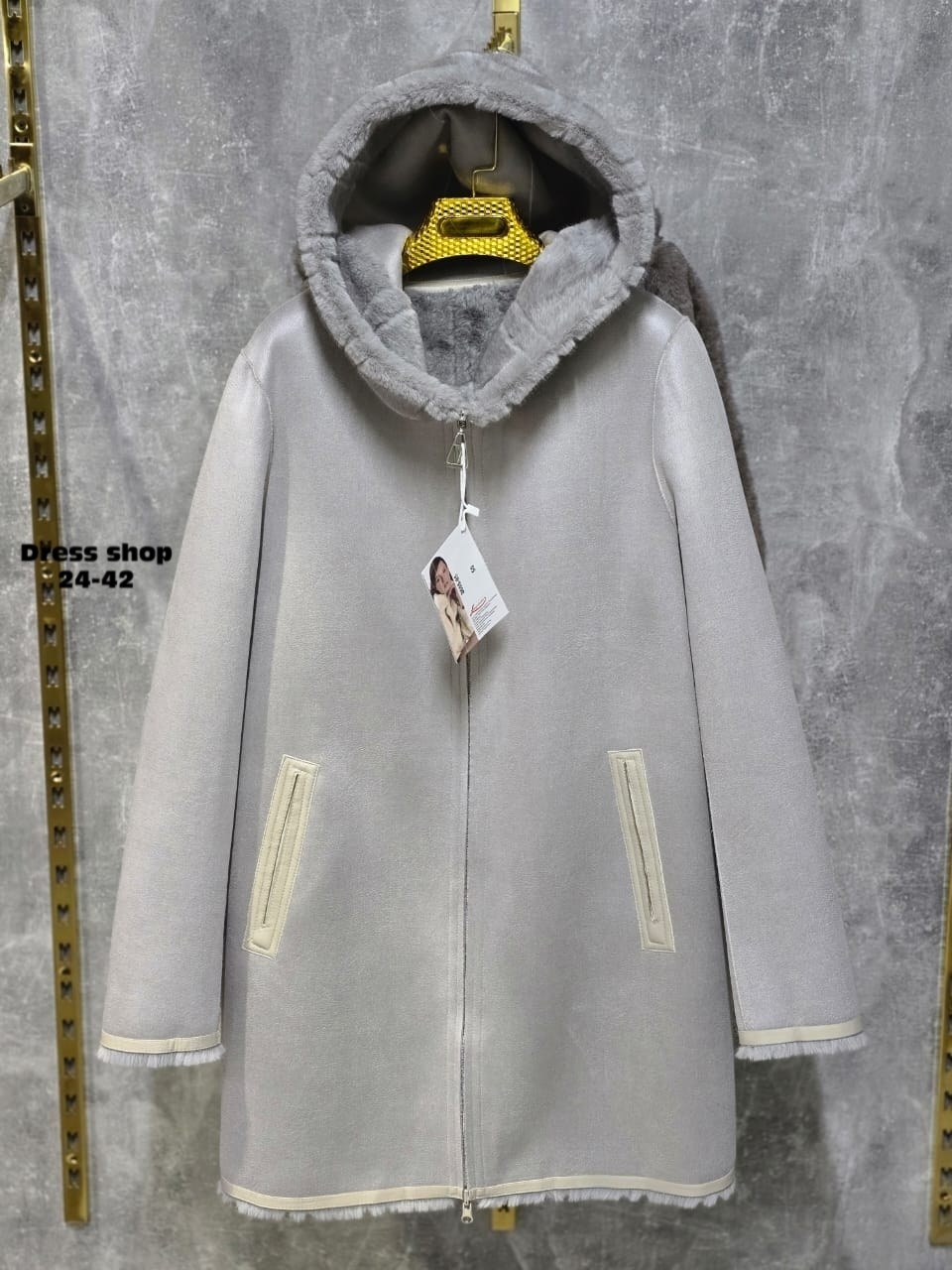 дубленка женская,дубленка двухсторонняя,двусторонняя дубленка,дубленка серая,шуба из мутона