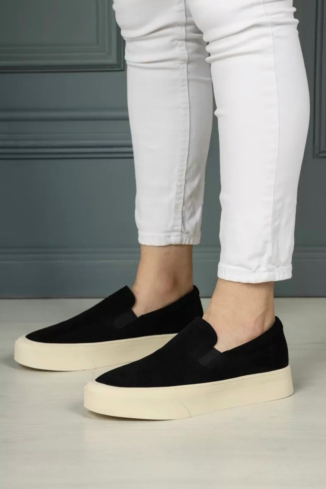 слипоны из натуральной замши the row,слипоны из натуральной замши the row цвет черный,,женские слипоны,слипоны из натуральной замши