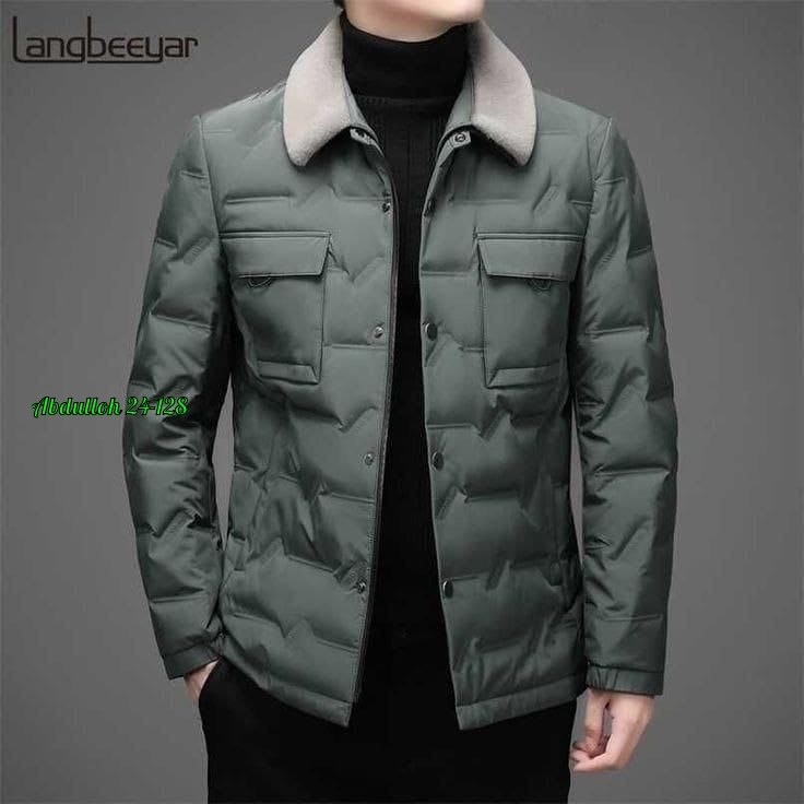 мужская куртка с меховым воротником,мужская зимняя куртка,осенне-зимняя мужская куртка на белом утином пуху с меховым воротником,мужская повседневная куртка на белом утином пуху с меховым воротником,м