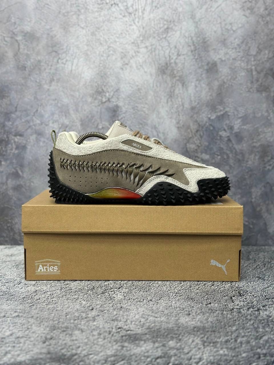 кроссовки puma,кроссовки,кроссовки puma x aries mostro 'tan suede',кроссовки спортивные женские для улицы puma mostro aries tan puma цвет: бежевый,кроссовки puma aries x mostro 'ecru mouse grey'