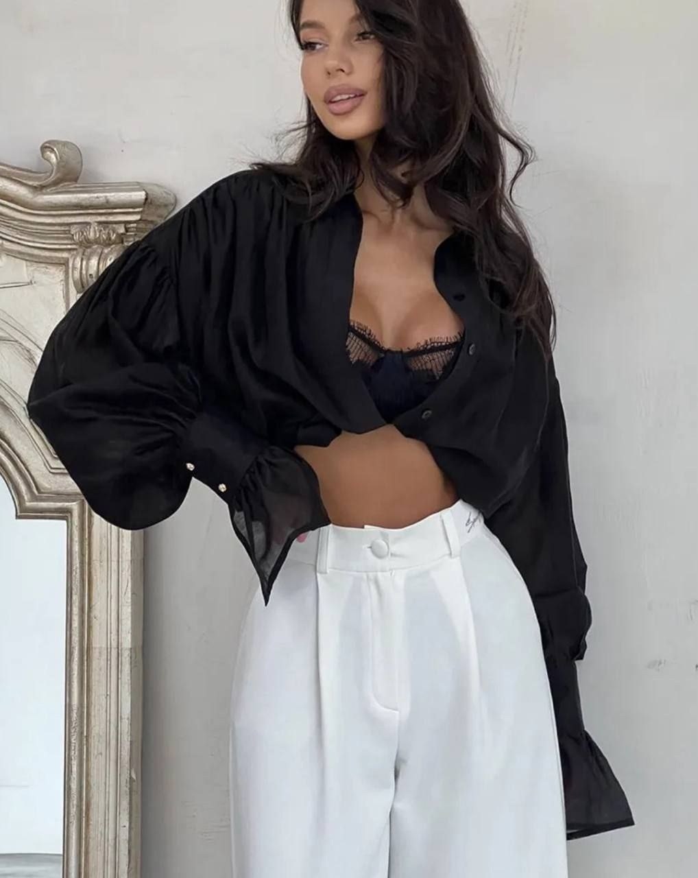 элегантная рубашка,блузка элегантная,рубашка с длинными рукавами фонариками,элегантные рубашки с длинным рукавом,блузка полупрозрачная свободная с рукавами-фонариками