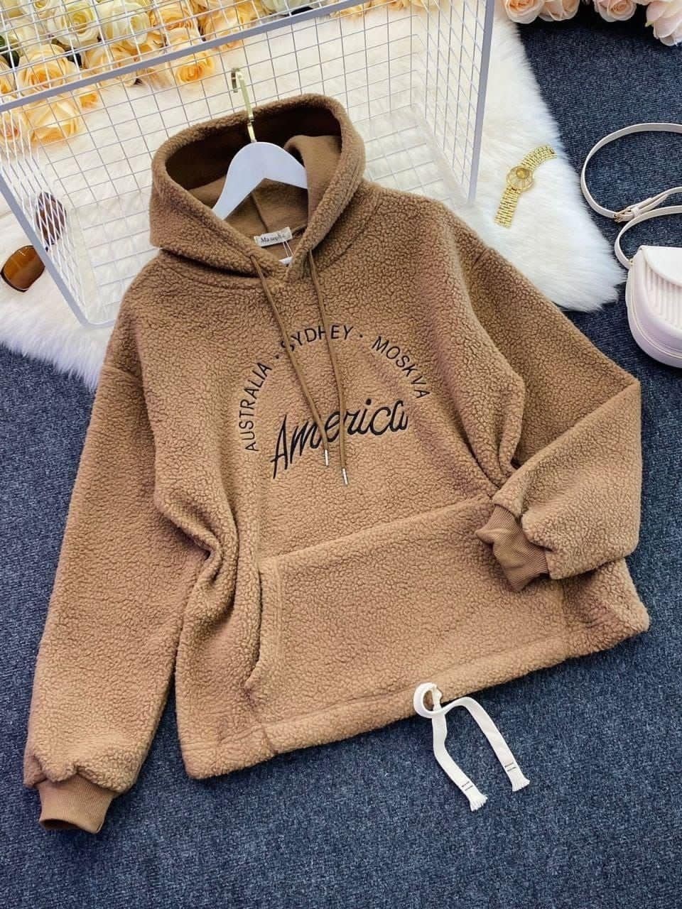 плюшевое худи,толстовка женская,плюшевая толстовка женская,толстовка с капюшоном,толстовка