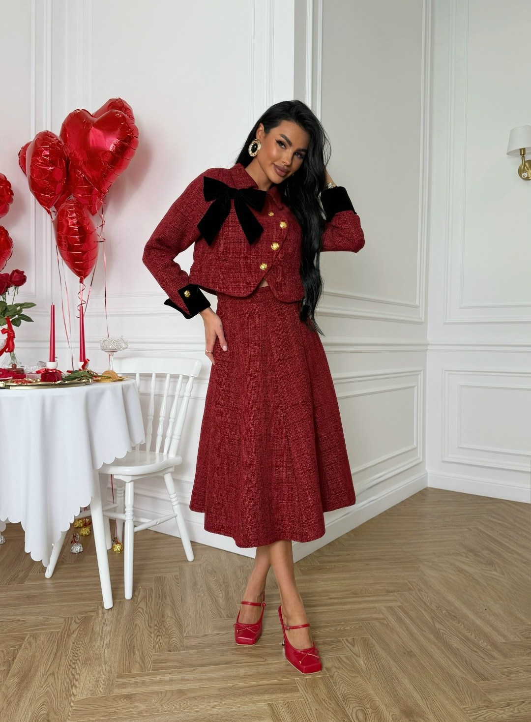 женский твидовый костюм из двух предметов,твидовый костюм,женский твидовый костюм,твидовый костюм с юбкой,костюм женский