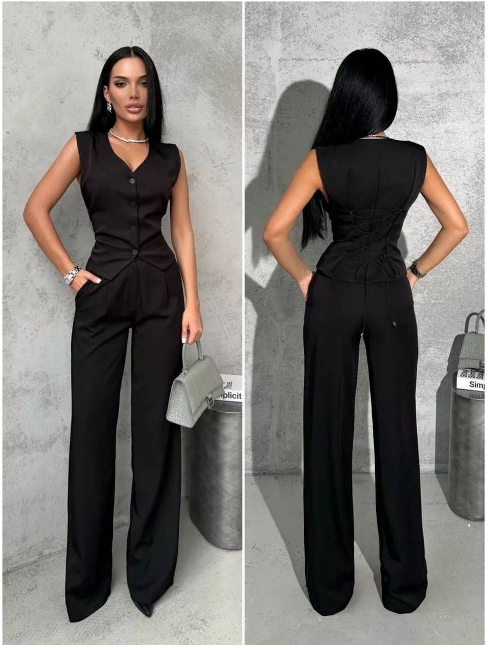 костюм брючный деловой с жилетом dayando,костюм брючный деловой с жилетом,костюм брючный с жилеткой,костюм брючной,комбинезон женский брючный