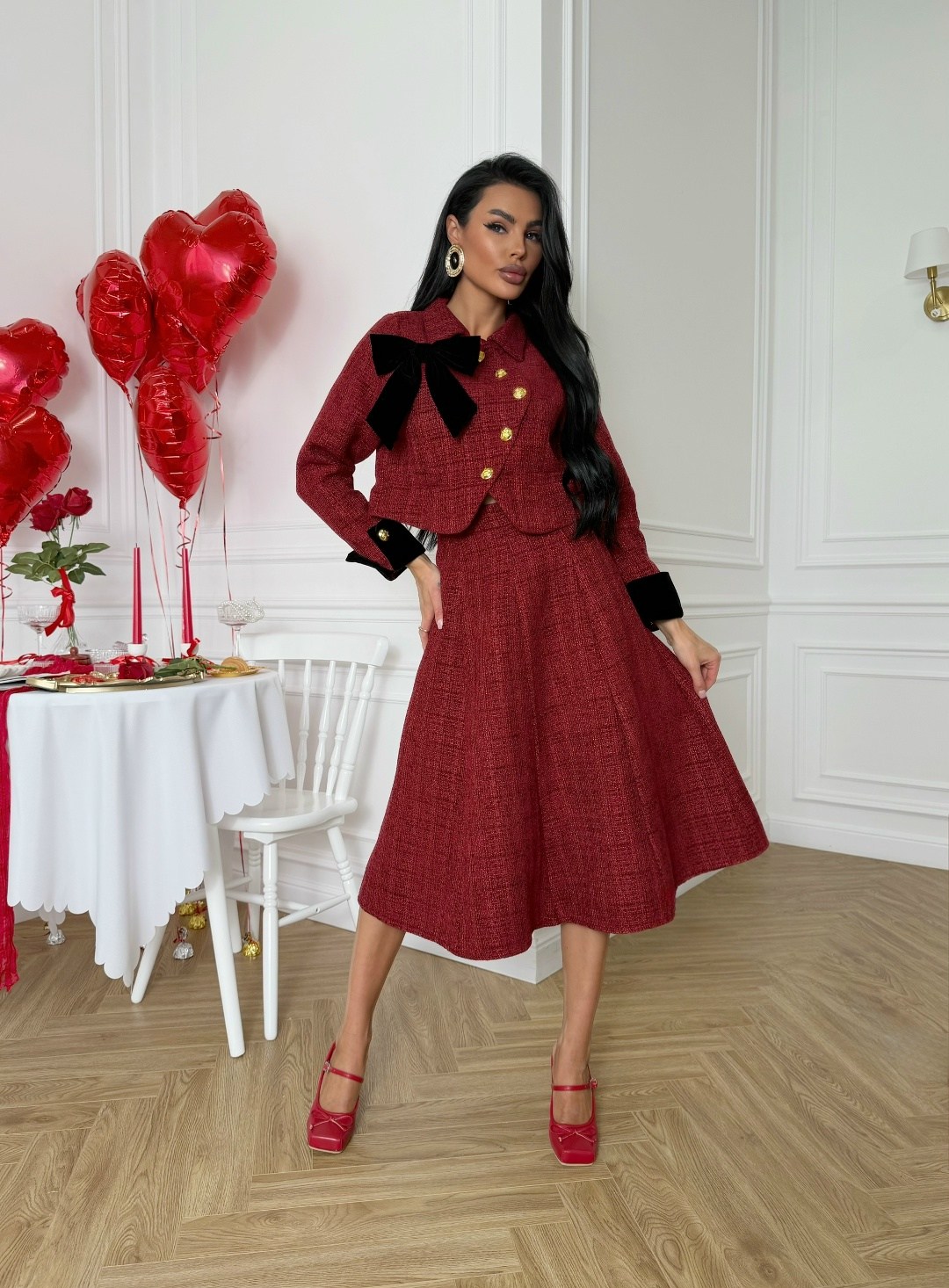 женский твидовый костюм из двух предметов,твидовый костюм,женский твидовый костюм,твидовый костюм с юбкой,костюм женский