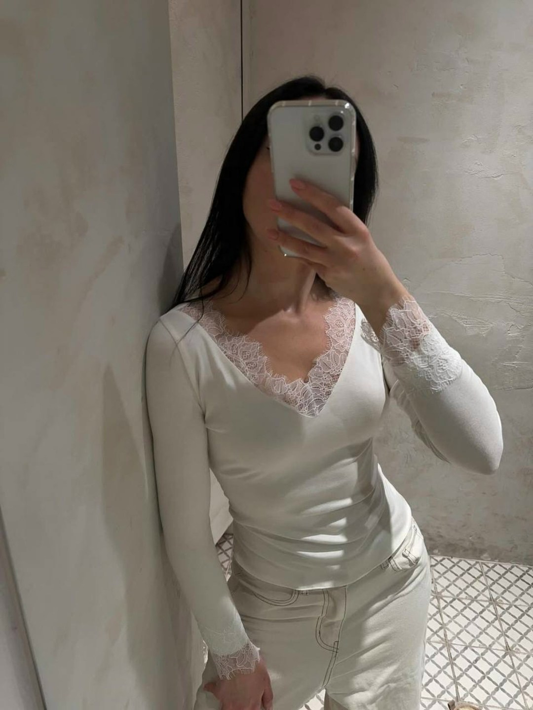 женская сексуальная кружевная базовая рубашка с v-образным вырезом,лонгслив женские,лонгслив,лонгслив белый,лонгслив из модала с кружевными вставками