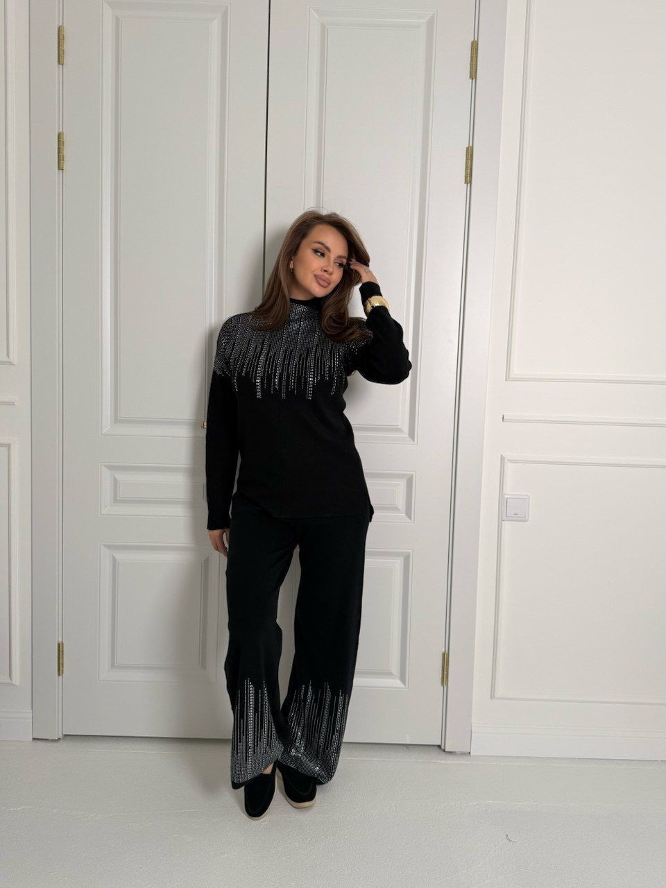 кашемировые брючные костюмы для женщин,костюм с брюками,костюм трикотажный вязаный с брюками obrazno,кашемировый костюм женский,трикотажный костюм