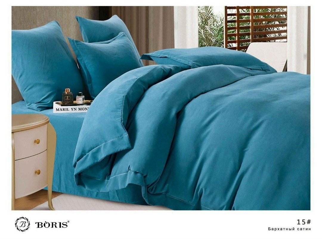 комплект постельного белья boris бархатный сатин,комплект постельного белья boris евро,комплект постельного белья,кпб boris бархатный сатин однотонный,постельное белье boris бархатный сатин однотонный