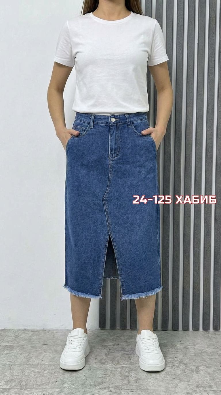 юбка джинсовая женская,джинсовая юбка,юбка джинсовая миди с разрезом спереди gunikstyle,юбки джинсовые миди,юбка джинс