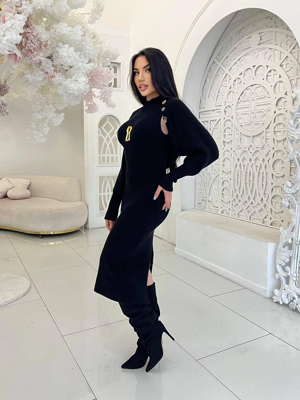 стильное платье,платье женское,трикотажное платье,платье,платье женское черное