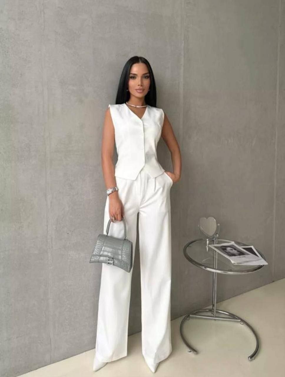 костюм брючный деловой с жилетом dayando,костюм брючный деловой с жилетом,костюм брючный с жилеткой,костюм брючной,комбинезон женский брючный