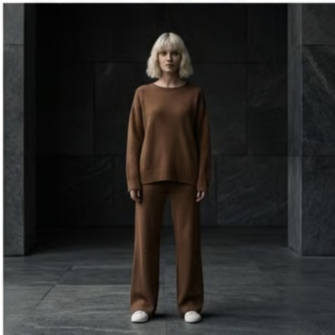 костюм вязаный теплый с брюками kamillasyle,свитер и брюки,костюм классический texmania вязаная мода,вязаные костюмы,широкие брюки