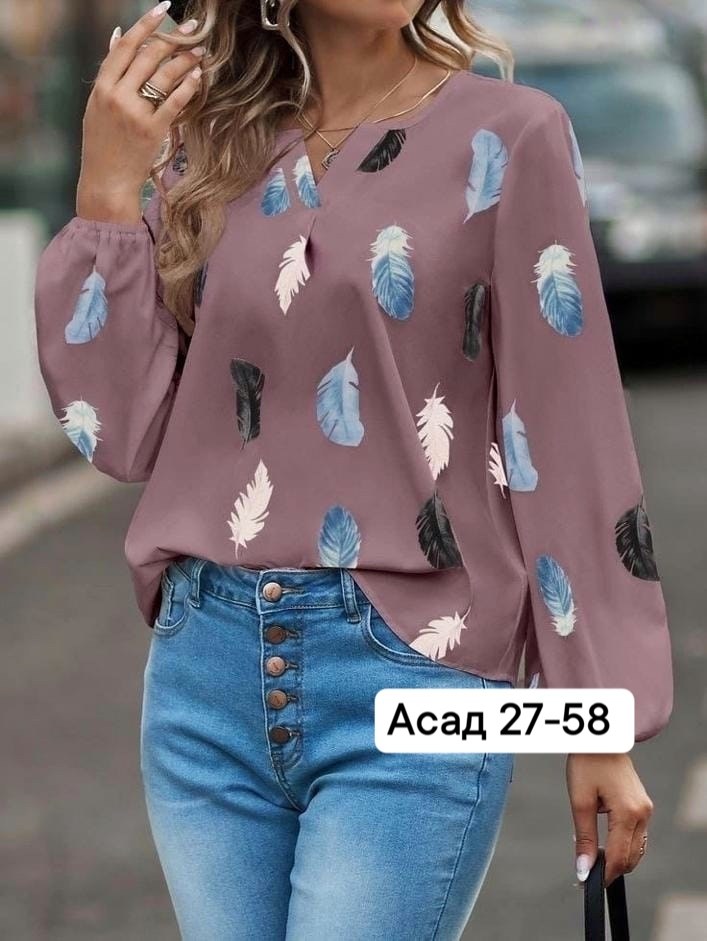 модные женские блузки,блузка с перьями принт,женские рубашки с принтом,блузка женская,модная блузка