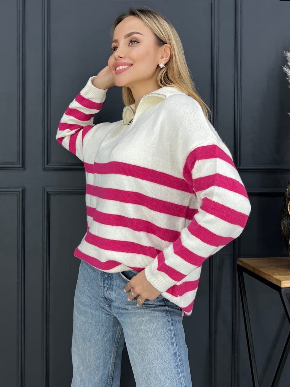 свитер женский оверсайз длинный вязаный с принтом,свитер с принтом,свитера женские,модные свитера,кофта женская