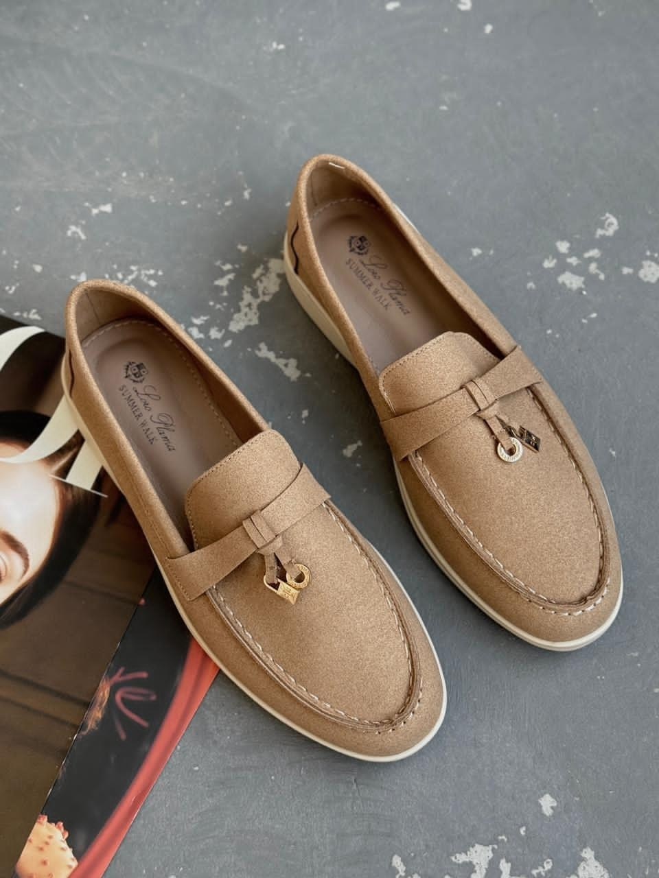 замшевые лоферы,,лоферы женские замшевые,серые замшевые лоферы,лоферы loro piana