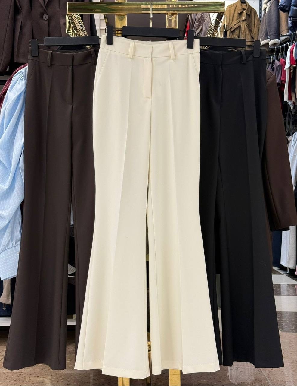 черные брюки клеш,брюки женские клеш,брюки клеш kiazo размер 54 черный,брюки женские клеш классические черные,классические брюки женские клеш