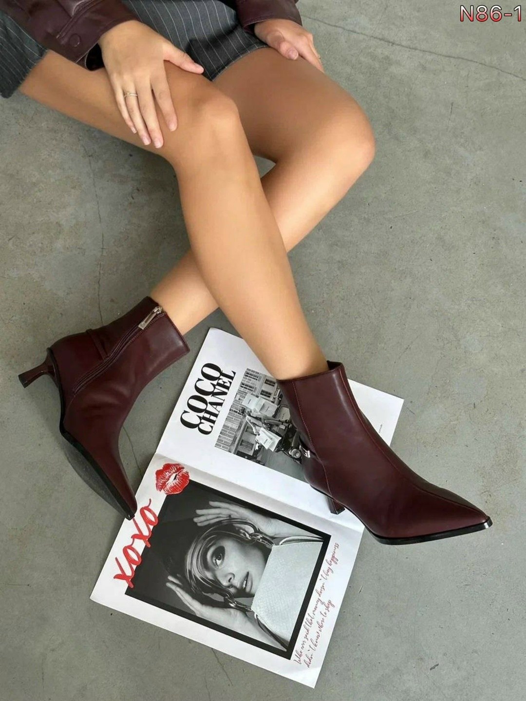 ботильоны вечерние на низкой шпильке бордовые gh collection,ботильоны женские,ботильоны демисезонные остроносые на высоком каблуке bati 304308520,широкие бордовые ботильоны с острым носком new look,же