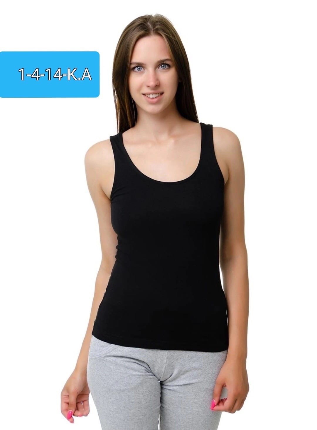 майка женская,черная майка женская,бельевая майка женская,майка женская comazo k-1_37_005,топ майка женская