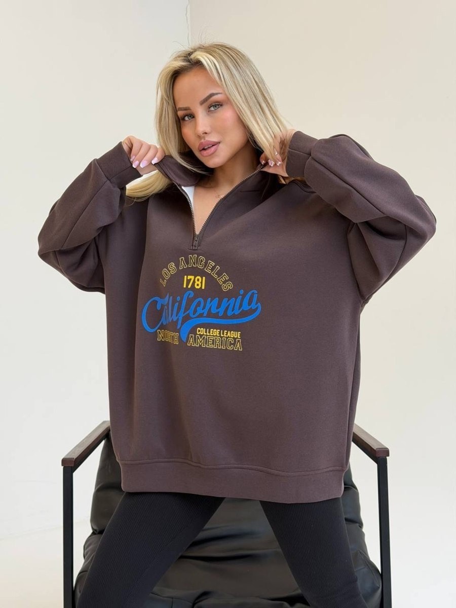 свитшот оверсайз с замком,свитшот оверсайз с воротником,свитшот оверсайз,повседневный свитшот,оверсайз толстовка варенка