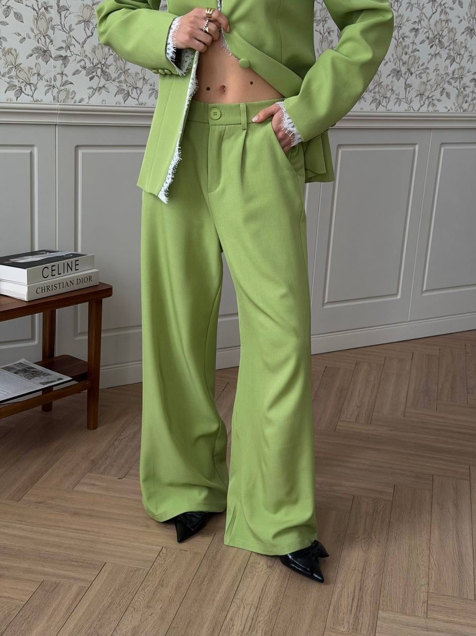 элегантный костюм,костюм женский брючный,зеленый брючный костюм женский,женские костюмы,вечерние брючные костюмы