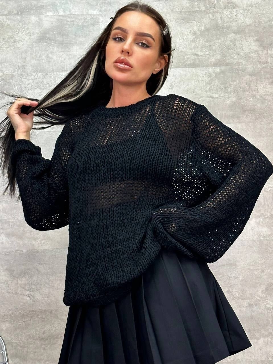 вязаные джемпера,джемпер,свитер джемпер женский,трикотажный джемпер,джемпер паутинка из мохера на шелке 44 изумрудная