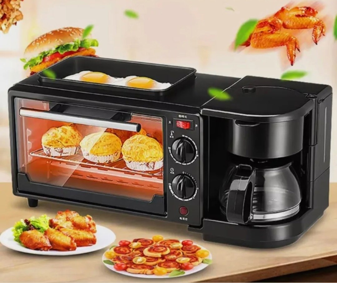 мини печь 3в1 кофеварка духовка,техника для кухни,многофункциональная машина для завтрака,многофункциональная электрическая,электрическая мини печь