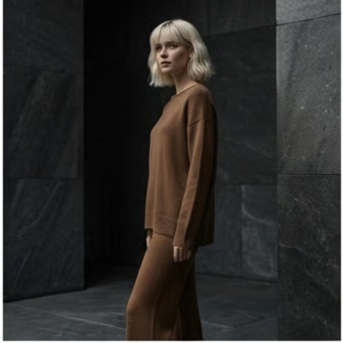 костюм вязаный теплый с брюками kamillasyle,свитер и брюки,костюм классический texmania вязаная мода,вязаные костюмы,широкие брюки