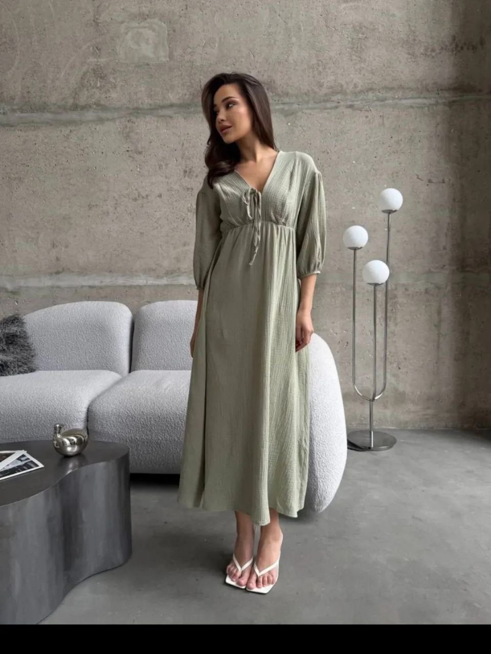 льняные платья,платья из муслина объемные,платье в стиле,летнее платье с рукавами,платье голубое летнее