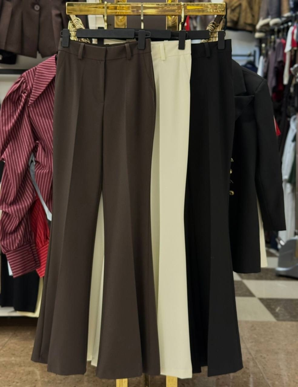 черные брюки клеш,брюки женские клеш,брюки клеш kiazo размер 54 черный,брюки женские клеш классические черные,классические брюки женские клеш