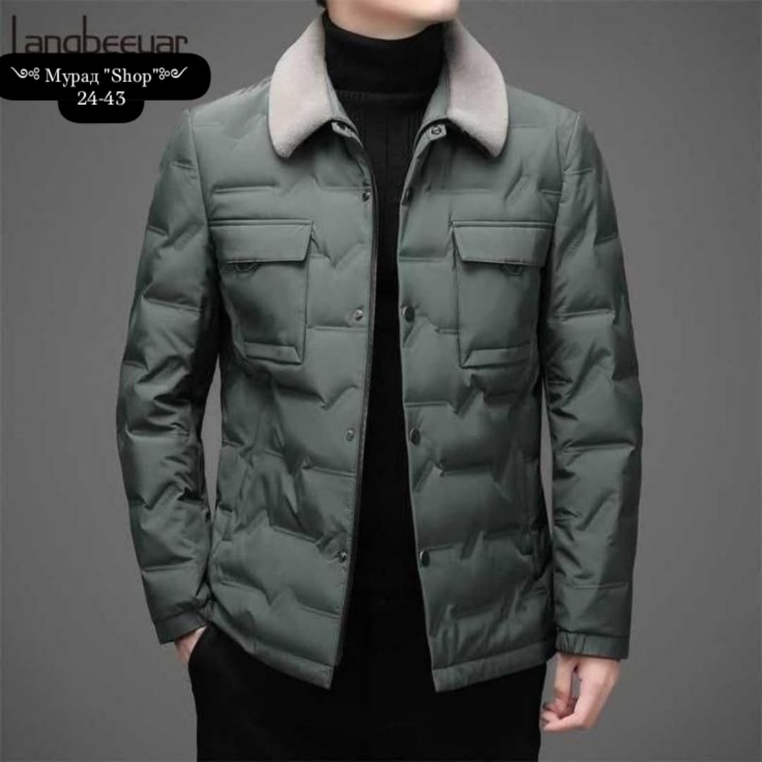 мужская куртка с меховым воротником,мужская куртка,зимняя мужская куртка,осенне-зимняя мужская куртка на белом утином пуху с меховым воротником,мужская куртка цвет черный