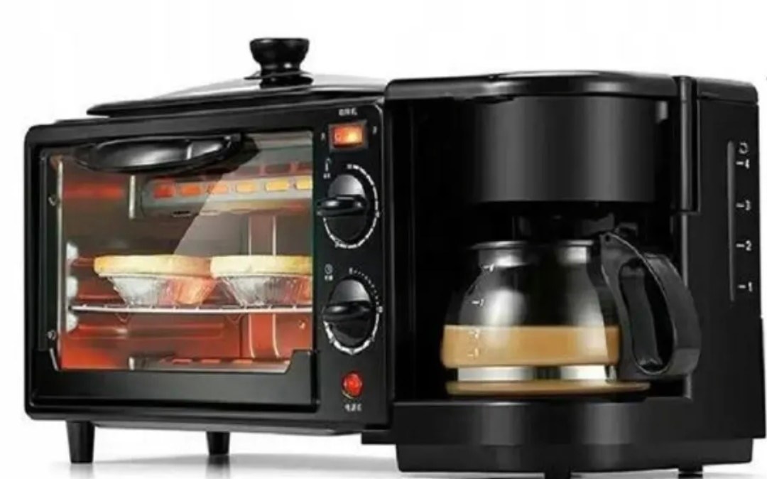 мини печь 3в1 кофеварка духовка,техника для кухни,многофункциональная машина для завтрака,многофункциональная электрическая,электрическая мини печь