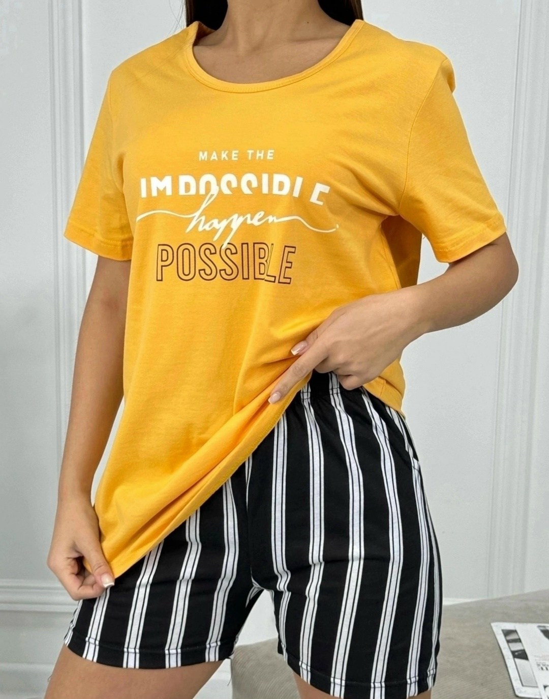 пижама женская,женская пижама с шортами,пижама женская без выбора арт: 340509,пижама комплект,пижама с шортами