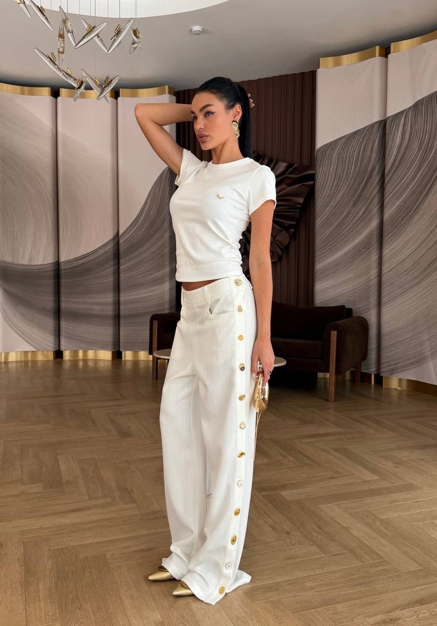 брюки женские белые,брюки палаццо,белые брюки,костюм комплекты