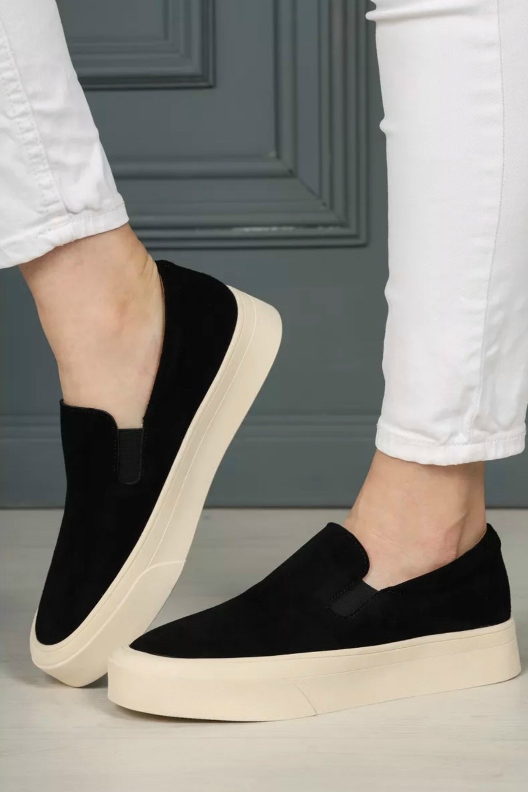 слипоны из натуральной замши the row,слипоны из натуральной замши the row цвет черный,,женские слипоны,слипоны из натуральной замши